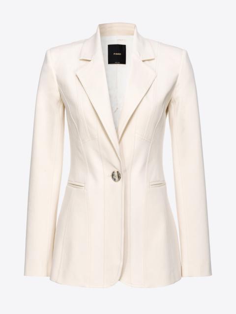 PINKO DUAL-FABRIC SINGLE-BREASTED BLAZER