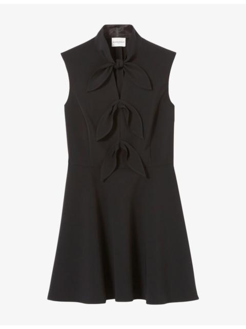 Claudie Pierlot Bow-Embellished Crepe Mini Dress