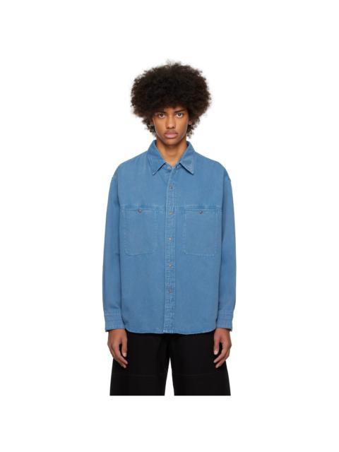 Blue Snaps Denim Shirt