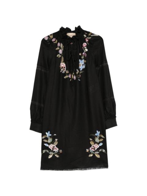 Valentino floral embroidered dress