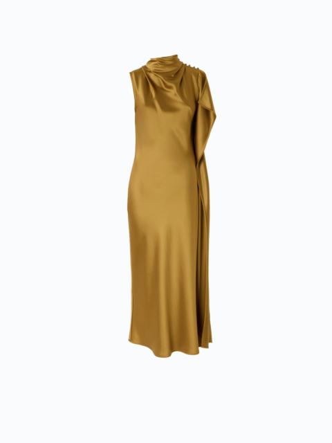PINKO LONG, ONE-SHOULDER SATIN DRESS