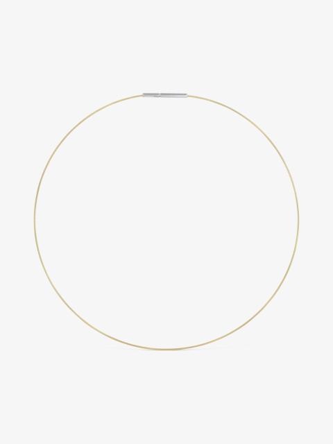 TOUS Mesh Tube 18K solid gold and steel Necklace