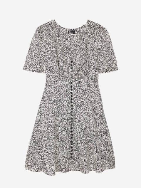 The Kooples SHORT PRINTED DRESS WITH BUTTONS