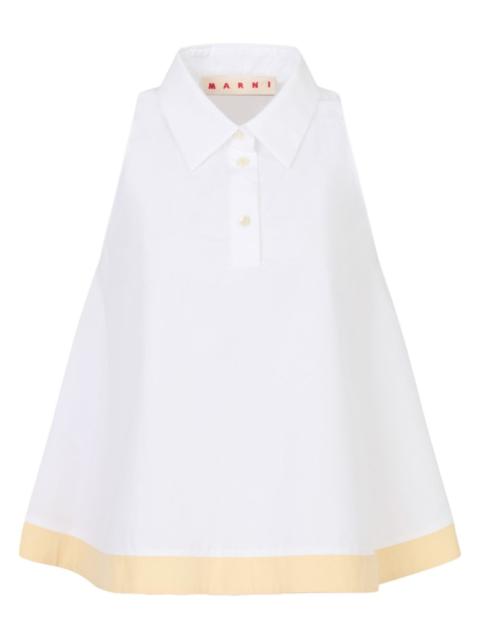 Marni polo-collar contrast-hem shirt