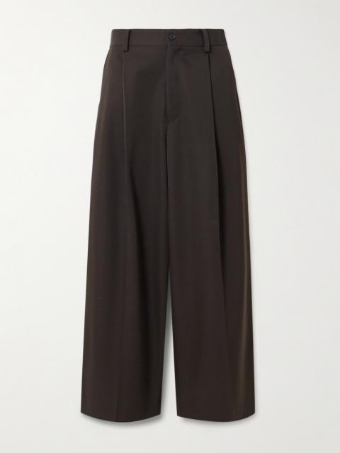 ssstein Pleated Wool-twill Wide-leg Pants