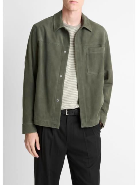 Vince Nubuck Leather Trucker Jacket