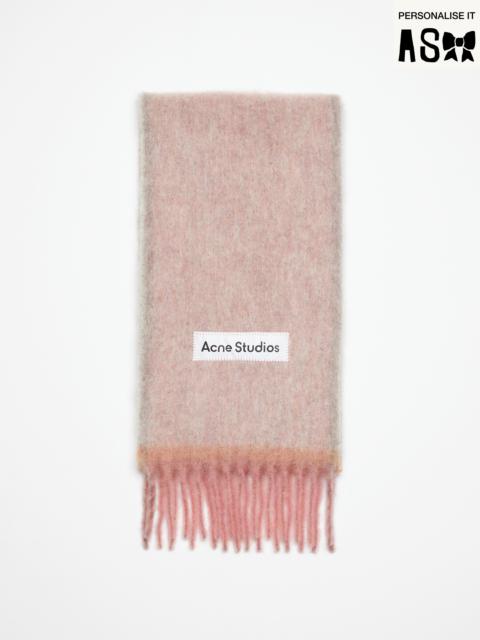 Acne Studios Wool mohair scarf - Narrow - Dusty pink