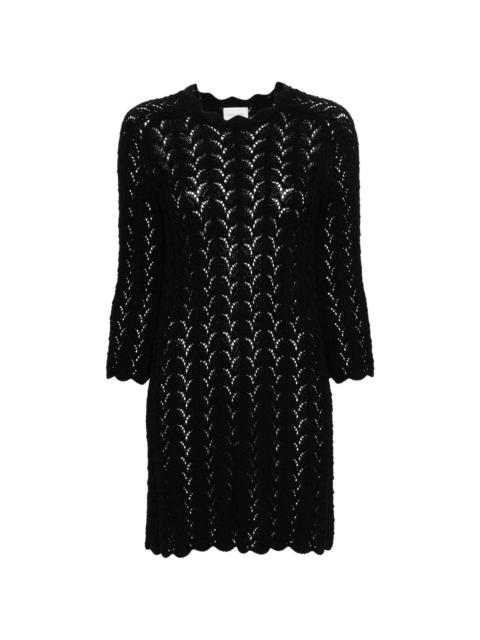 Loulou de Saison Ditu open-knit minidress
