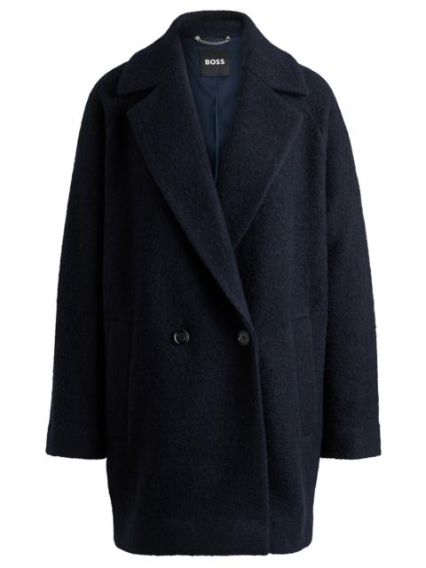 BOSS LOOSE-FIT COAT IN TEXTURED WOOL