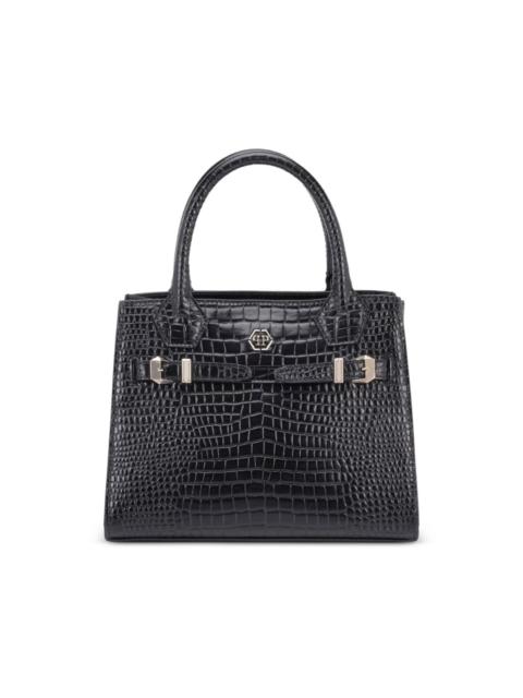 PHILIPP PLEIN small crocodile-effect logo tote bag