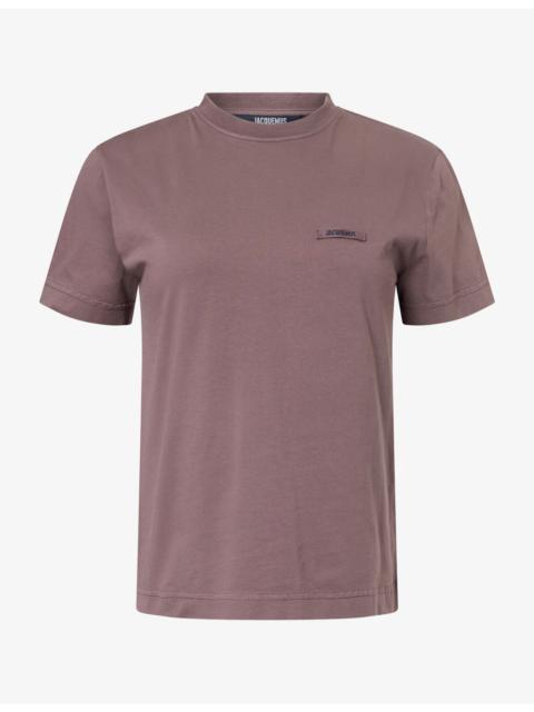 JACQUEMUS Le T-Shirt Grosgrain-Logo Cotton-Jersey T-Shirt
