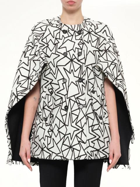 Neil Barrett Jacquard Cape in White