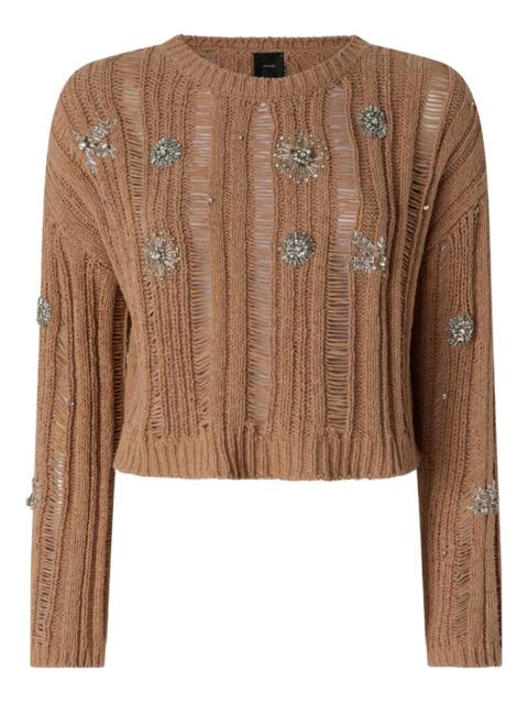 PINKO embellished distressed top