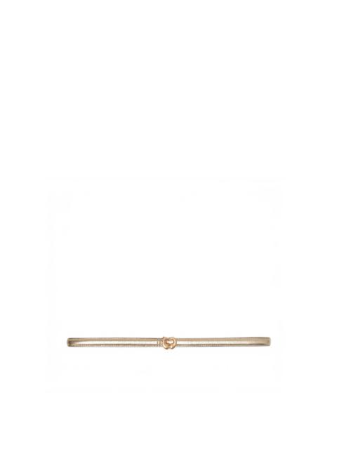 maje slim metallic leather belt