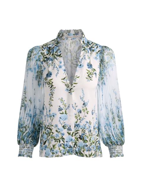 Alice + Olivia ILAN BUTTON DOWN BLOUSE