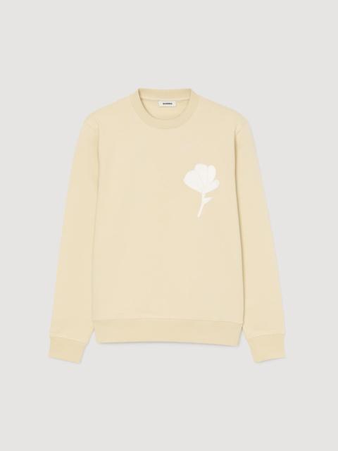 Sandro SWEATSHIRT WITH FLOWER PATCH