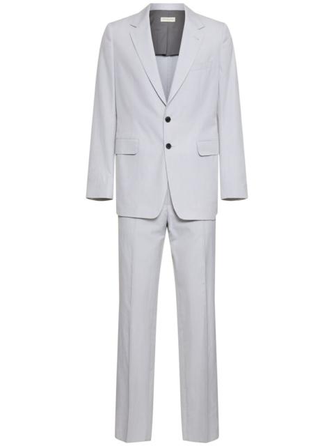 Dries Van Noten Kraan single breasted cotton suit