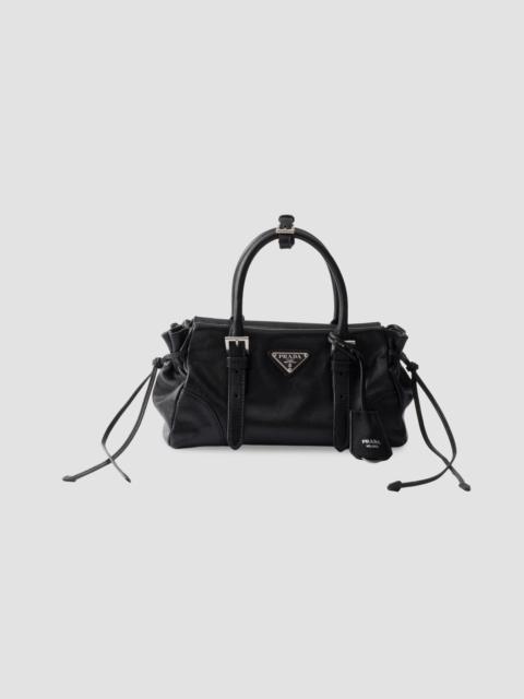 Prada Women's Karin Small Leather Top Handle Bag - Black