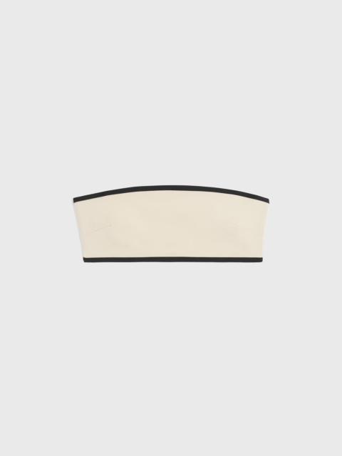 Totême Stripe edge strapless bikini top light hay