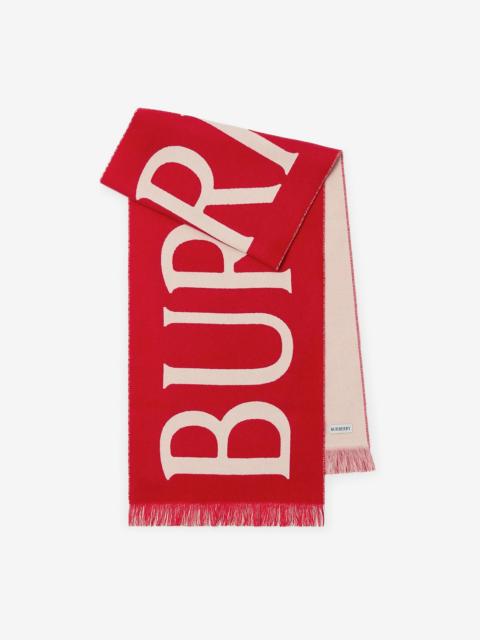 Burberry Logo Wool Scarf