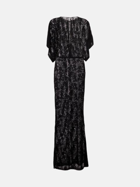 NORMA KAMALI Obie floral lace gown
