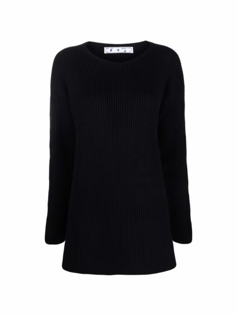 Off-White ribbed-knit wool jumper