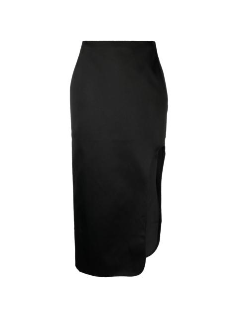 Wick side slit maxi skirt