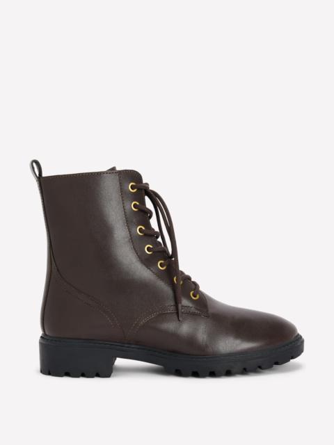 BODEN Alex Lace Up Ankle Boots-Chocolate