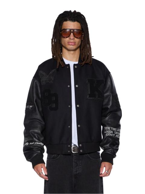 Ksubi PATCHED VARSITY JACKET BLACK