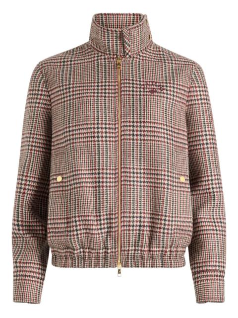 PATOU high-neck houndstooth bomber jacket