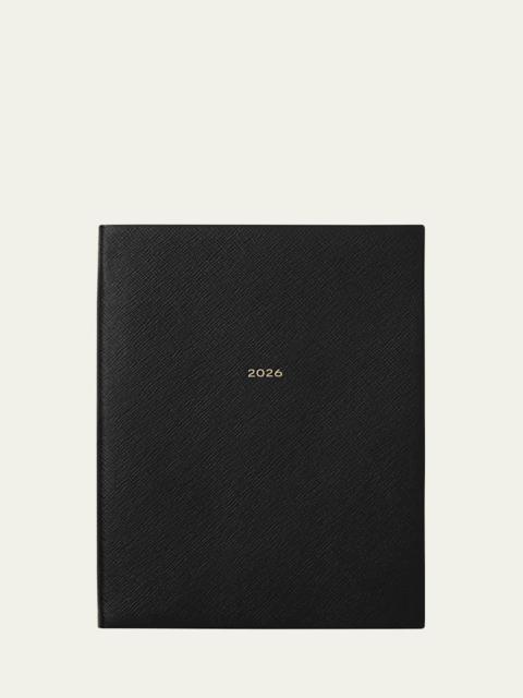 Smythson Portobello 2026 Weekly Vertical Agenda in Panama Leather