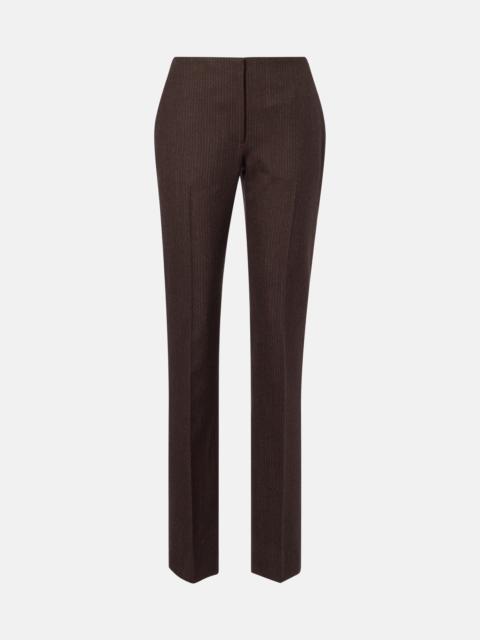 Alexander McQueen Striped wool straight pants