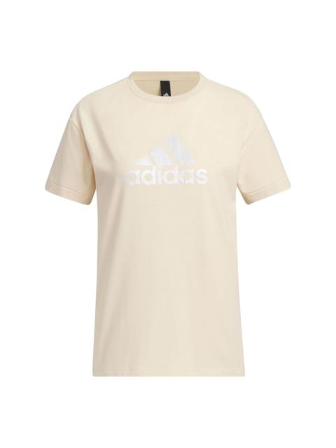 adidas (WMNS) adidas RCO BOS T-Shirt Asia Sizing 'Beige' IP7085