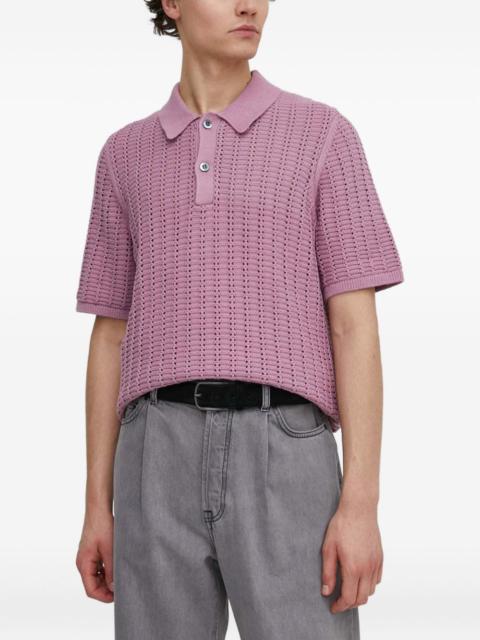SAMSØE SAMSØE open-knit short-sleeve polo shirt