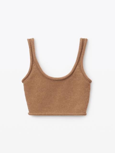 knit tank in boiled wool