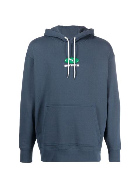 logo-print cotton hoodie