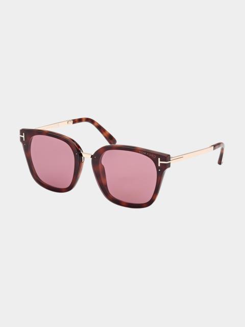 Philippa Square Injection Plastic Sunglasses