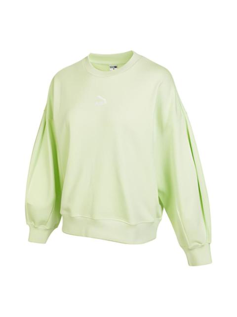 (WMNS) PUMA Better Classic Relaxed Crew 'Green' 673570-32