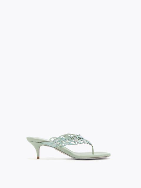 RENE CAOVILLA EDEN MINT GREEN THONG MULE 50