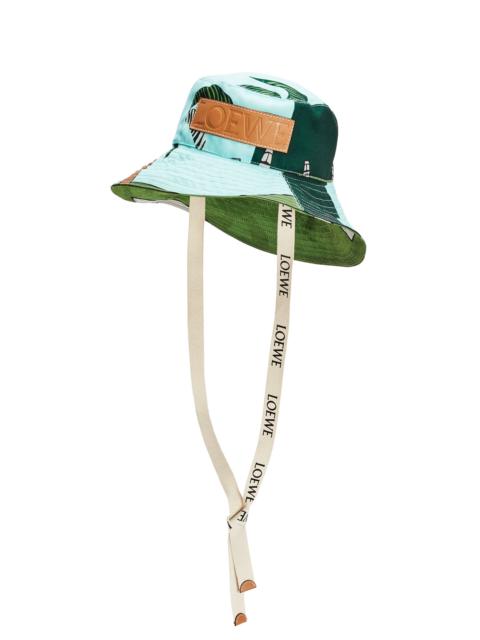 Loewe Easter Island fisherman hat in canvas and calfskin