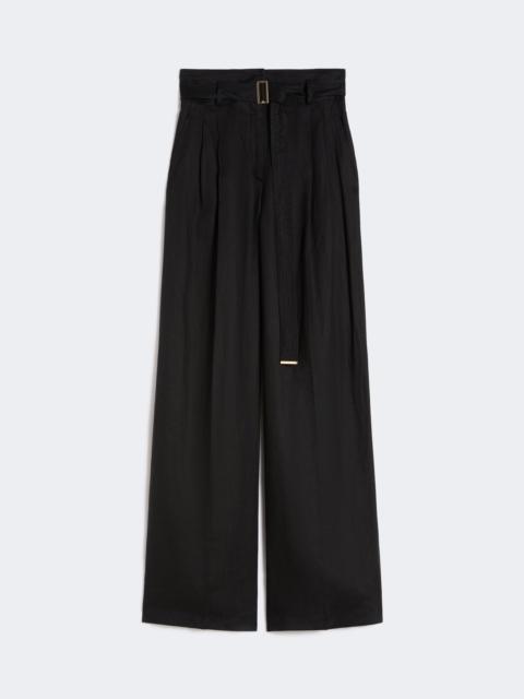 Max Mara Linen canvas trousers - BLACK