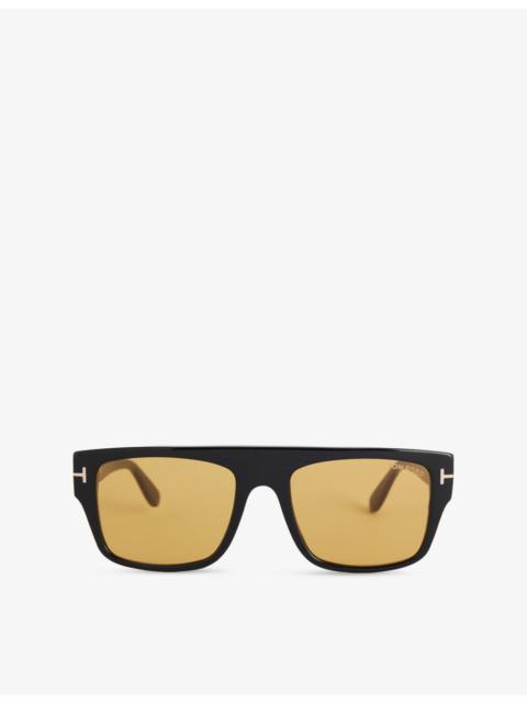 TOM FORD FT1337 Cyrus Rectangle-Frame Acetate Sunglasses