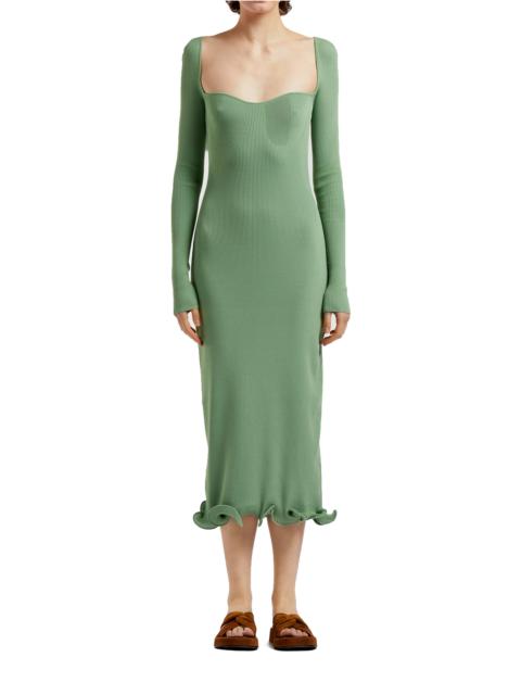Elleme Long Sleeve Knit Dress Sage