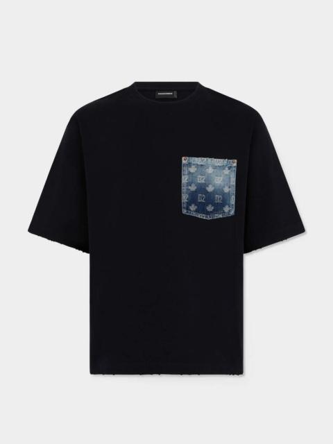 DSQUARED2 D2 MONOGRAM LOOSE FIT T-SHIRT