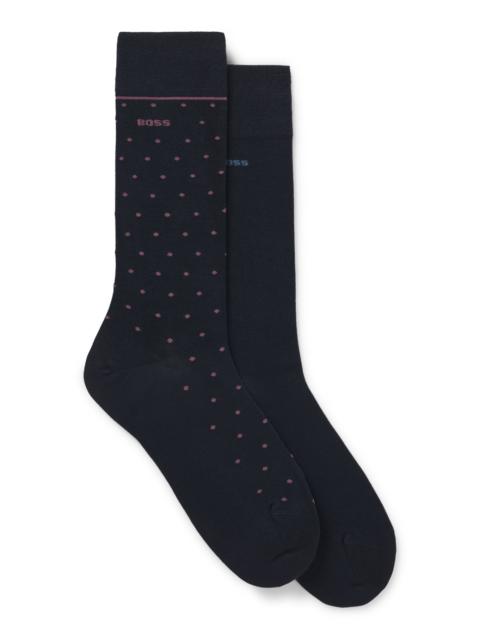BOSS TWO-PACK OF REGULAR-LENGTH SOCKS WITH LOGO DETAILS