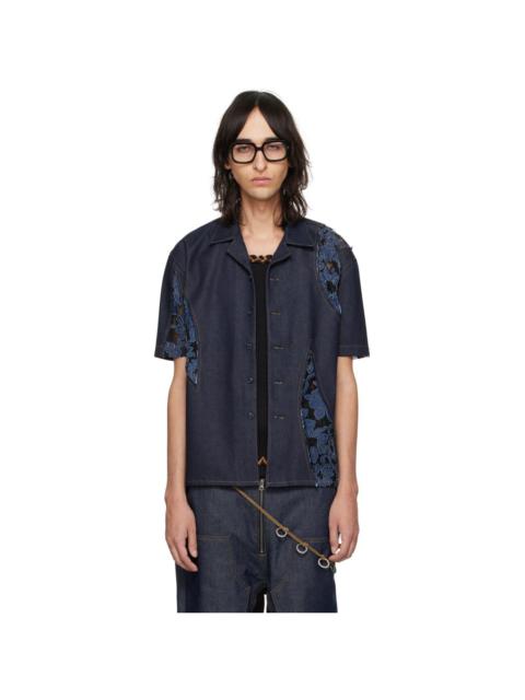 Andersson Bell Blue Patchwork Denim Shirt