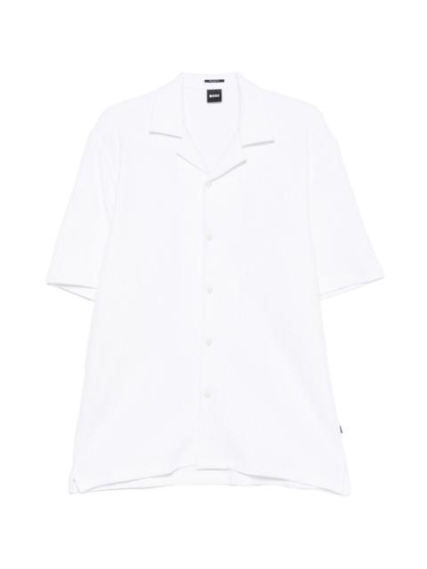 BOSS ribbed-knit short-sleeve shirt