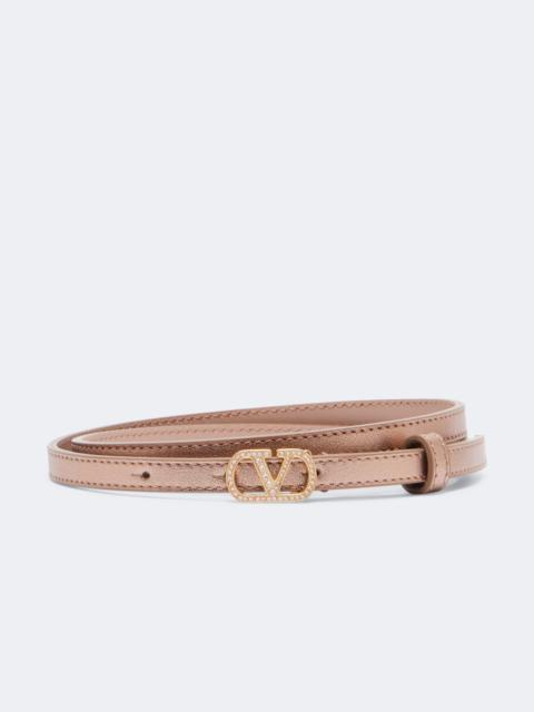 Valentino VLogo metallic leather belt