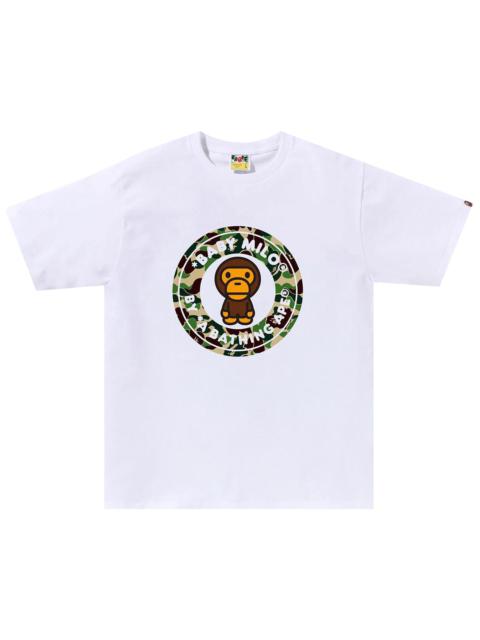 BAPE ABC Camo Milo Busy Works Tee 'White/Green'