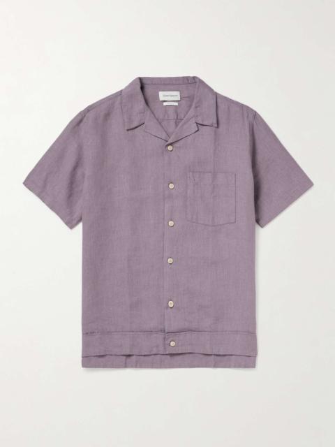 Oliver Spencer Camp-Collar Linen Shirt